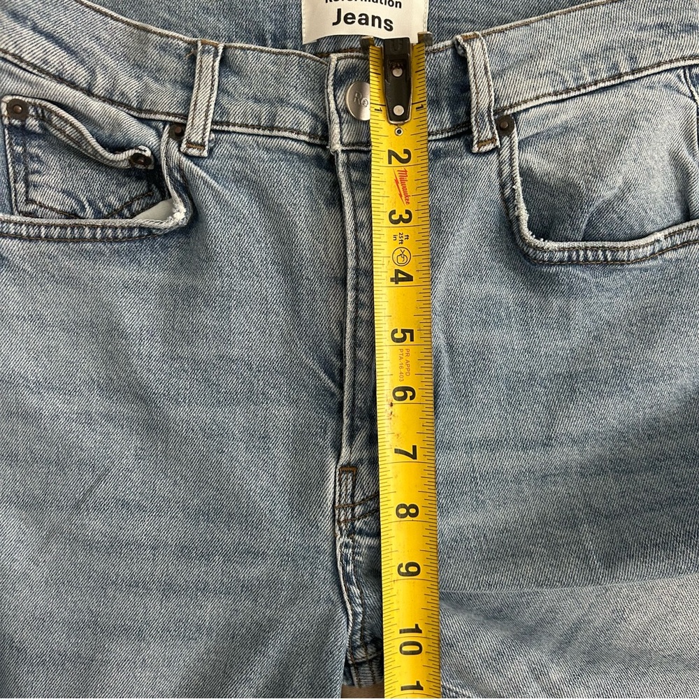 Reformation Jeans High Rise Como Vintage Light Wash Skinny Jeans 26 - Picture 10 of 11